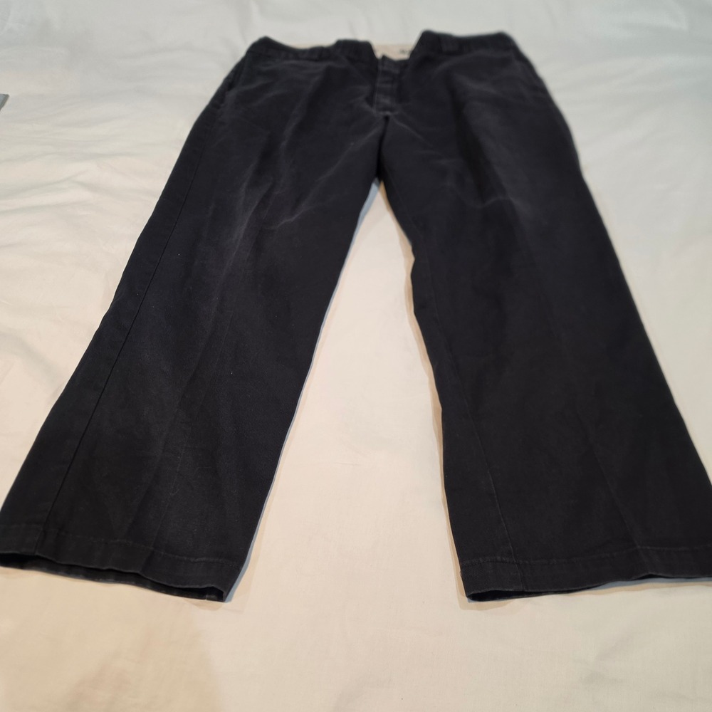 Dickies 874 Original Fit Pants Mens 42x31 Navy Blue Good Workwear Straight Leg